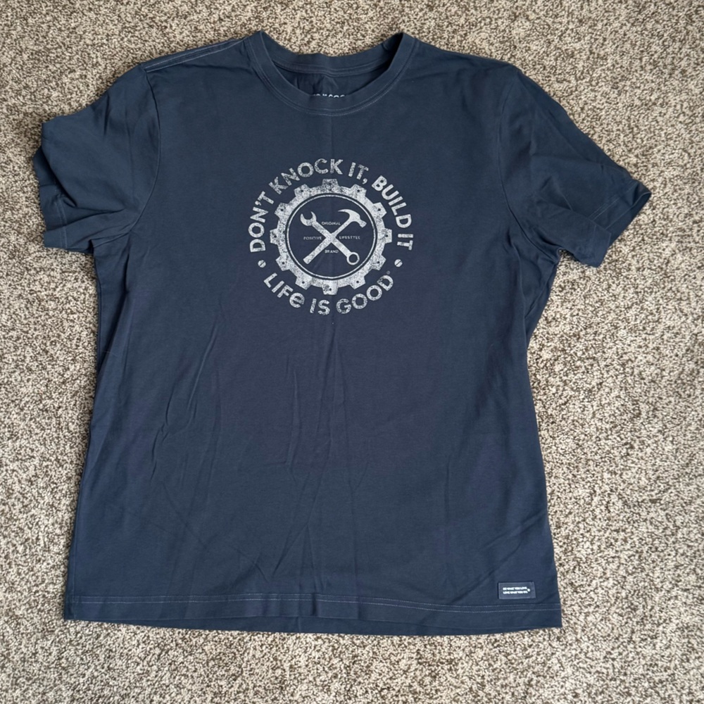 Life Is Good Blue Short Sleeve Tee